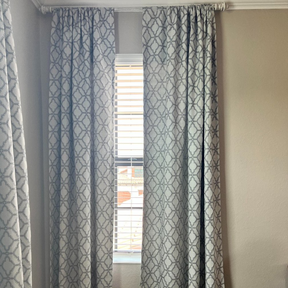 Gray Lollie Blackout Window Curtain Panels
